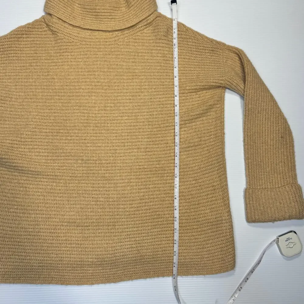 Pilcro Anthropologie Cowl Neck Tunic Sweater Honey Beige Women’s Small Neutral - Picture 8 of 16